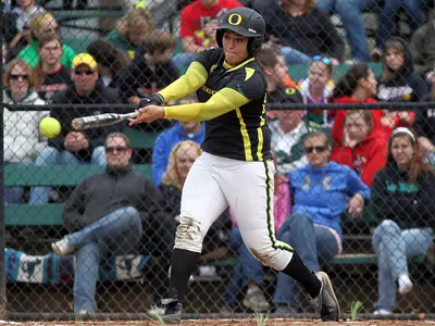 Christie Nieto, 2011 Oregon Softball Photo by Geoff Thurner, Copyright 2011.
