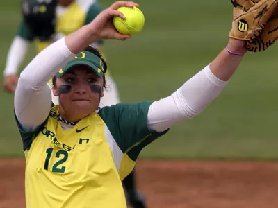 Jessica Moore, 2011 Oregon Softball Photo by Geoff Thurner, Copyright 2011.