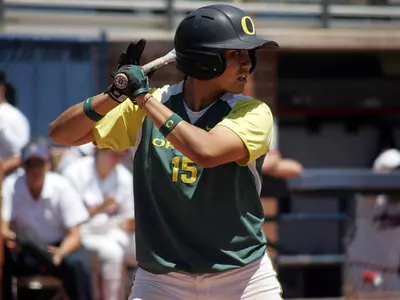 Monique Fuiava, 2011 Oregon Softball Photo by Geoff Thurner, Copyright 2011