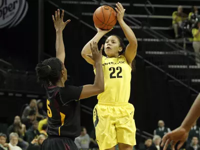 Ariel Thomas, WBB 2011-12 vs. Arizona State, Jan. 14, 2012 Credit Eric Evans