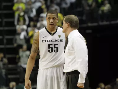 Tony Woods and Dana Altman, Oregon vs. UCLA