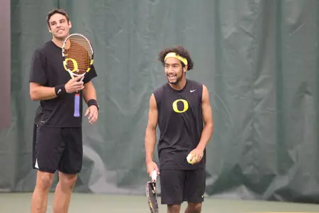 Robin Cambier and Jeff Mullen Oregon Men's Tennis, Copyright 2012.