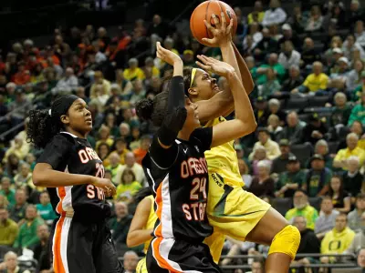 Nia Jackson, WBB 2011-12 vs. Oregon State, Feb. 25, 2012 Credit Eric Evans