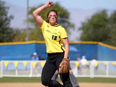 Jessica Moore, 2012 Oregon Softball, Photo by Geoff Thurner, Copyright 2012.