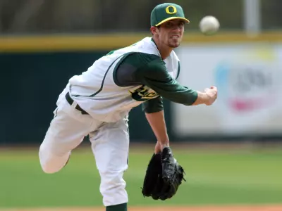 Jeff Gold, Baseball 2012 vs. San Francisco, April 9 Credit Eric Evans