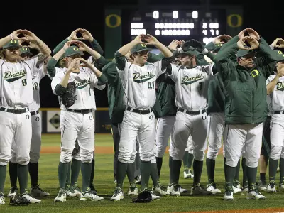 Team, Baseball 2012 vs. San Francisco, April 9 Credit Eric Evans