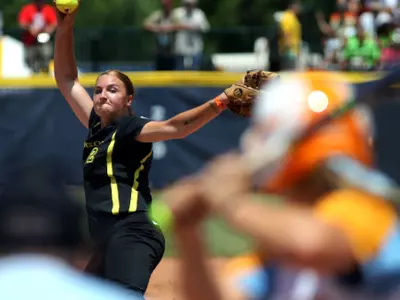 Jessica Moore, WCWS vs. Tennessee, Photo by Geoff Thurner, Copyright 2012.