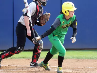 Janie Takeda, 2013 Oregon Softball, Photo by Geoff Thurner, Copyright 2013.