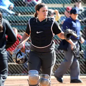 Janelle Lindvall, 2013 Oregon Softball, Photo by: Geoff Thurner, Copyright 2013