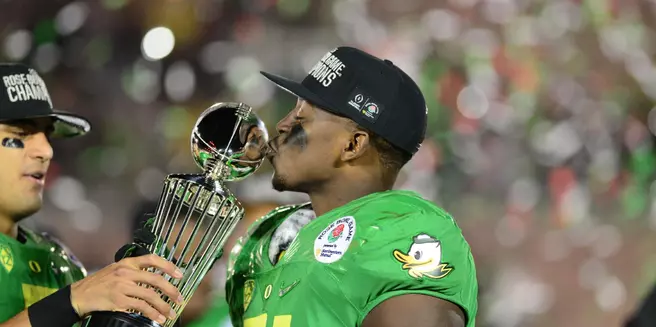 Ducks Celebrate Rose Bowl Win With One Eye On Title Game