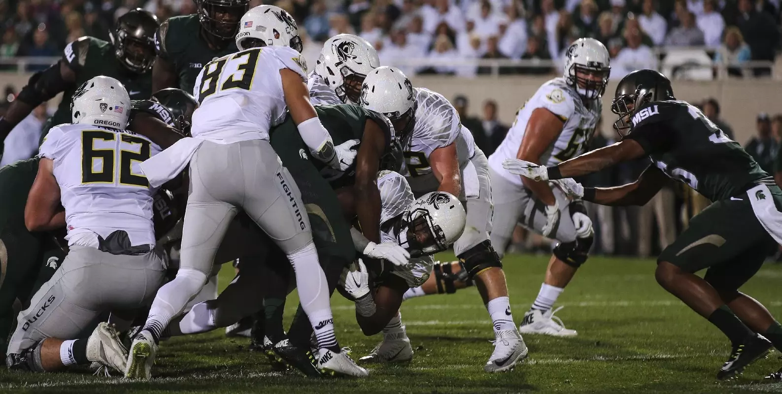 Royce Freeman Michigan State Goal Line