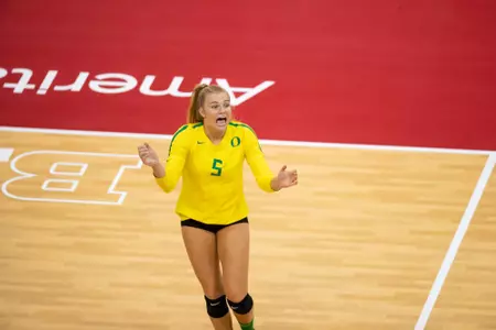 2018 Vert Challenge
Texas vs Oregon
Oregon Volleyball
Lincoln, Nebraska
Game Start Time: 3:30 PM
Game Date: August 24, 2018
Photo by Scott Bruhn/NU Communications