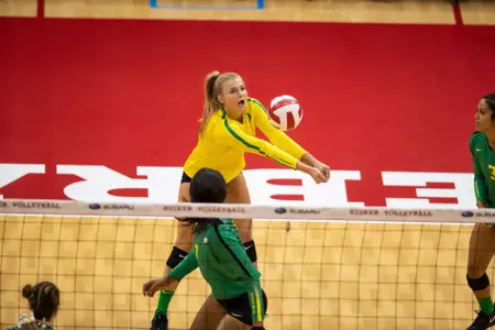 2018 Vert Challenge
Texas vs Oregon
Oregon Volleyball
Lincoln, Nebraska
Game Start Time: 3:30 PM
Game Date: August 24, 2018
Photo by Scott Bruhn/NU Communications