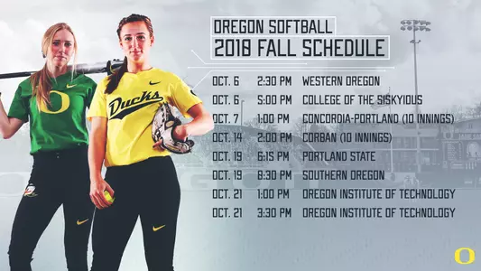 Fall SB schedule