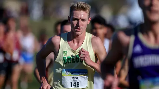 The Oregon Ducks compete at the Pac-12 Championships at Ash Creek Preserve in Monmouth, Oregon on November 1, 2019 (Samuel Marshall/Eric Evans Photography)