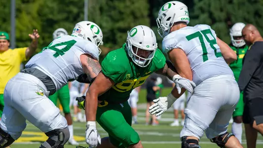 Austin Faoliu Pass Rush Practice
