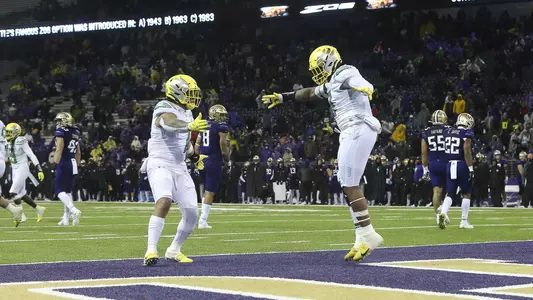 The Oregon Ducks take on the Washington Huskies at Husky Stadium in Seattle, Washington on November 6th, 2021(Eric Evans Photography)