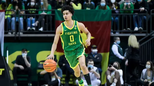 The Oregon Ducks take on the Oregon State Beavers at Matthew Knight Arena in Eugene, Oregon on January 29, 2022 (Isaac Wasserman/ Eric Evans Photography)
