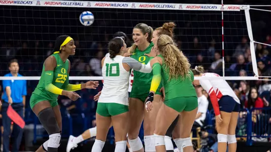 Team celebration at Arizona - Oct. 28