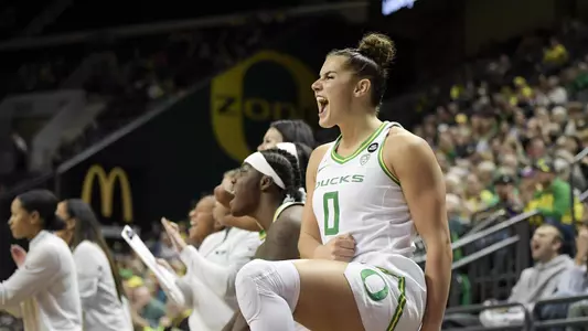 The Oregon Ducks take on the Seattle University Redhawks at Matthew Knight Arena in Eugene, Oregon on November 12, 2022 (Isaac Wasserman/ Eric Evans Photography)