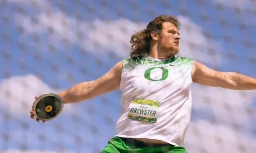 Travis Brewster, discus - Oregon Relays