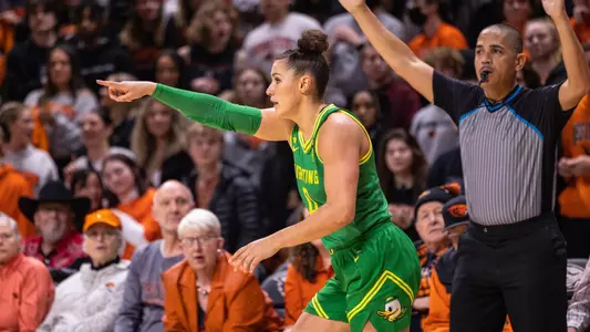 Taya Hanson, first half at OSU - Jan. 20