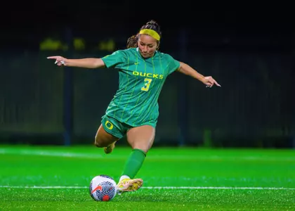The University of Oregon Ducks Soccer team played the University of Washington Huskies in a home match at Papé Field in Eugene, Oregon, on Oct. 13, 2023. (Eric Becker/GoDucks)