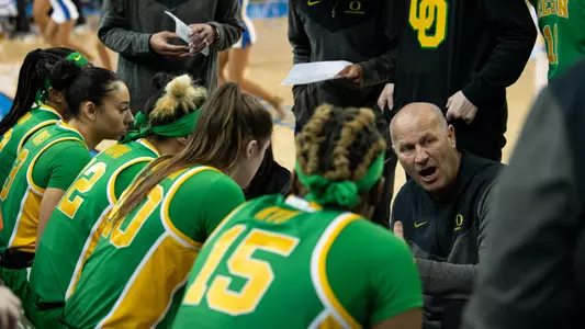 Kelly Graves Sideline Huddle
