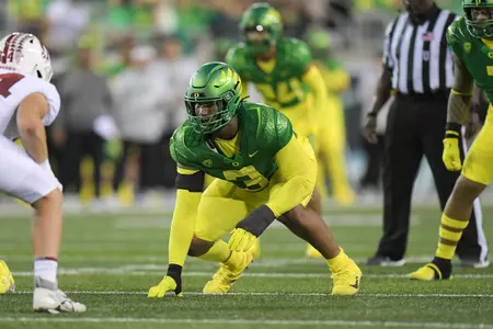 The Oregon Ducks take on the Stanford Cardinal at Autzen Stadium in Eugene, Oregon on October 1, 2022 (Isaac Wasserman/ Eric Evans Photography)