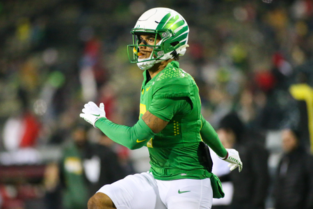 The Oregon Ducks take on then UCLA Bruins at 7:30 pm in Eugene, Oregon on Nov 19, 2022. (Jackson Fisk / Eric Evans Photography)