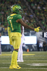 The Oregon Ducks take on the Stanford Cardinal at Autzen Stadium in Eugene, Oregon on October 1, 2022. (Jackson Fisk/ Eric Evans Photography)