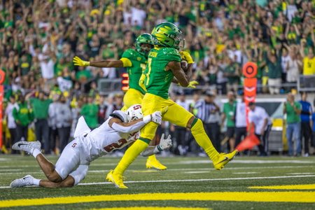 The Oregon Ducks take on the Stanford Cardinal on October 1st, 2022, at Autzen Stadium. (Molly McPherson)