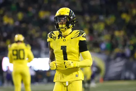 The Oregon Ducks take on the Washington Huskies at 4 pm in Eugene, Oregon on Nov 12, 2022.  (Jackson Fisk/ Eric Evans Photography)
