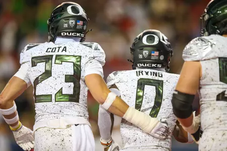 The Oregon Ducks take on the Arizona Wildcats at 6pm in Tucson, Arizona on Oct 8, 2022. (Jackson Fisk/ Eric Evans Photography)