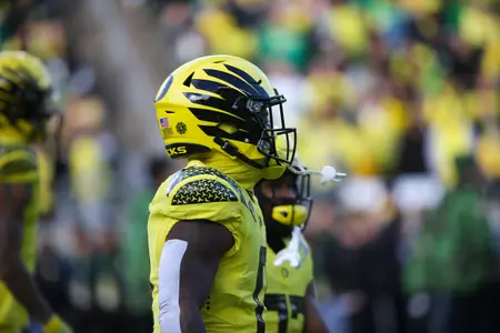 The Oregon Ducks take on the Washington Huskies at 4 pm in Eugene, Oregon on Nov 12, 2022.  (Jackson Fisk/ Eric Evans Photography)