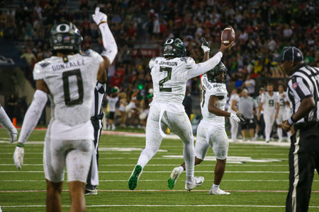 The Oregon Ducks take on the Arizona Wildcats at 6pm in Tucson, Arizona on Oct 8, 2022. (Jackson Fisk/ Eric Evans Photography)