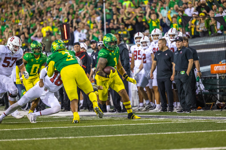 The Oregon Ducks take on the Stanford Cardinal on October 1st, 2022, at Autzen Stadium. (Molly McPherson)