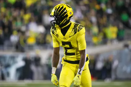The Oregon Ducks take on the Washington Huskies at 4 pm in Eugene, Oregon on Nov 12, 2022.  (Jackson Fisk/ Eric Evans Photography)