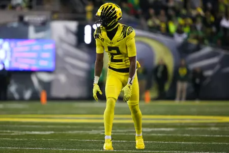 The Oregon Ducks take on the Washington Huskies at 4 pm in Eugene, Oregon on Nov 12, 2022.  (Jackson Fisk/ Eric Evans Photography)