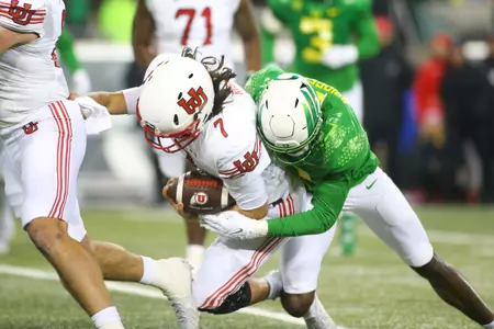 The Oregon Ducks take on then UCLA Bruins at 7:30 pm in Eugene, Oregon on Nov 19, 2022.  (Jackson Fisk / Eric Evans Photography)