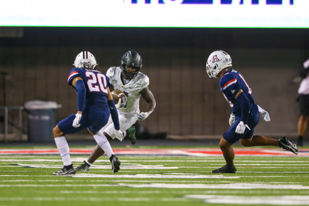 The Oregon Ducks take on the Arizona Wildcats at 6pm in Tucson, Arizona on Oct 8, 2022. (Jackson Fisk/ Eric Evans Photography)