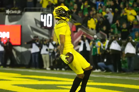 The Oregon Ducks take on the Washington Huskies at 4 pm in Eugene, Oregon on Nov 12, 2022.  (Jackson Fisk/ Eric Evans Photography)