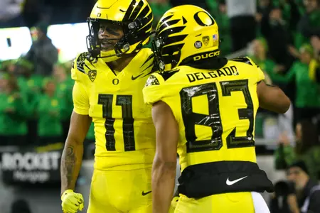 The Oregon Ducks take on the Washington Huskies at 4 pm in Eugene, Oregon on Nov 12, 2022.  (Jackson Fisk/ Eric Evans Photography)
