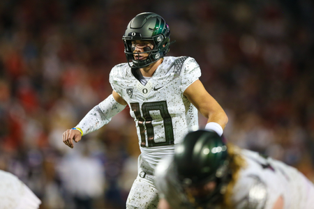 The Oregon Ducks take on the Arizona Wildcats at 6pm in Tucson, Arizona on Oct 8, 2022. (Jackson Fisk/ Eric Evans Photography)