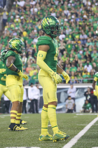 The Oregon Ducks take on the Stanford Cardinal at Autzen Stadium in Eugene, Oregon on October 1, 2022. (Jackson Fisk/ Eric Evans Photography)