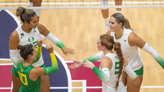 Team celebration vs UCSB - Sept. 1