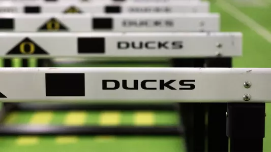 Practice hurdles at Hayward Field