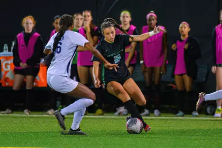 The University of Oregon Ducks Soccer team played California Baptist University in a home match at Papé Field in Eugene, Oregon, on September 7, 2023. (Eric Becker/GoDucks)