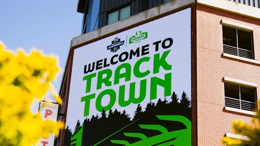 Welcome to Track Town signage