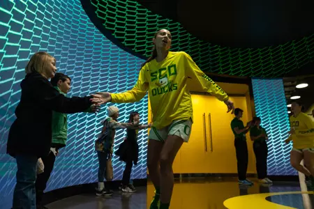 Oregon women's basketball team takes on North Texas at Matthew Knight Arena on Nov. 12, 2024.